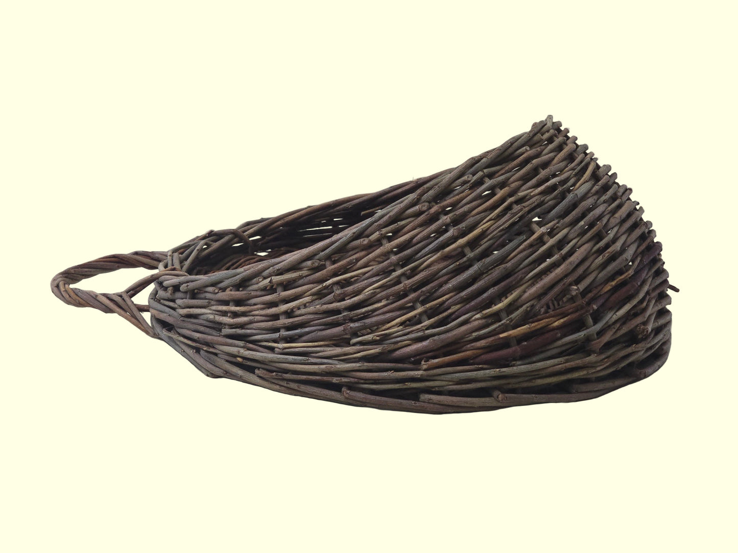 Antique Handwoven Willow Gathering Basket