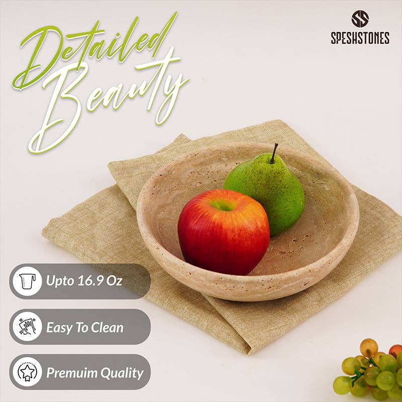Fruit Bowl (6”/8”/10”): Travertine / 10”