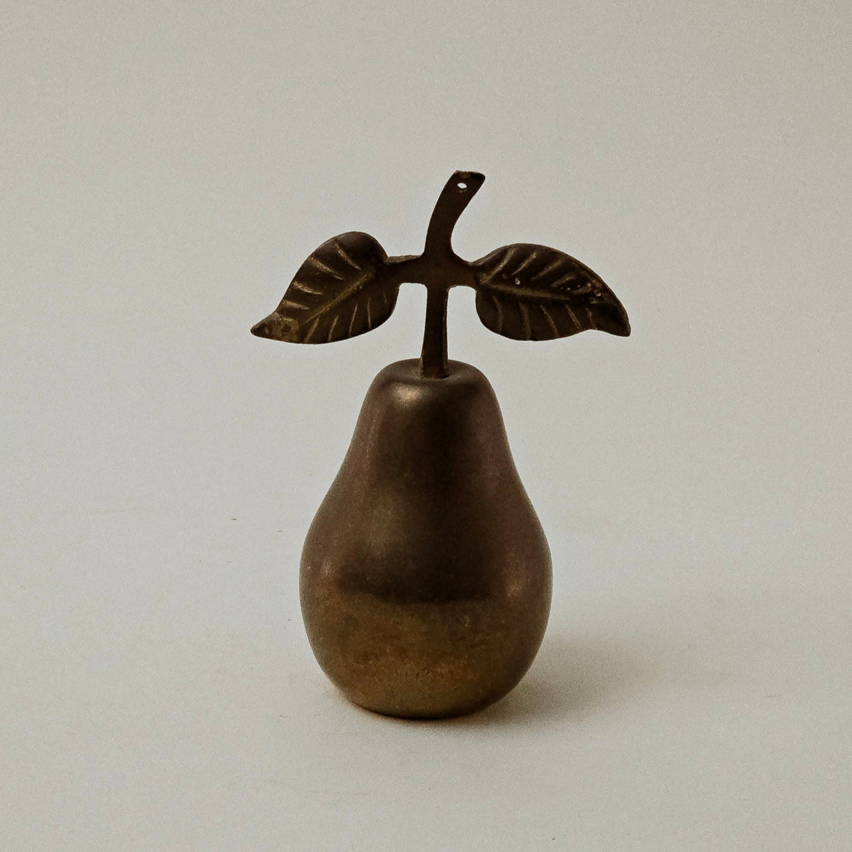 Antique French Brass Pear Shaped Dinner Bell