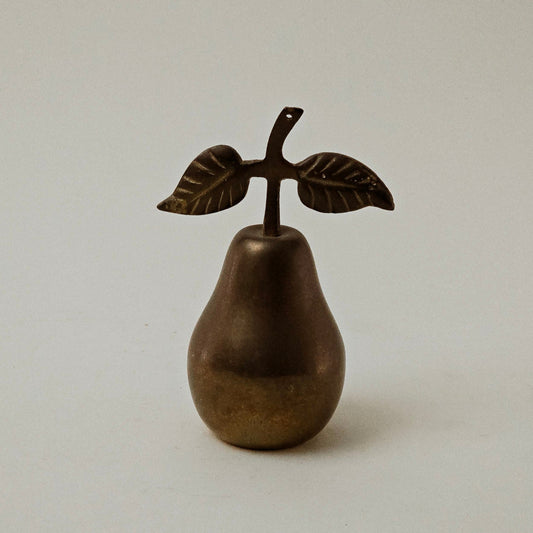 Antique French Brass Pear Shaped Dinner Bell