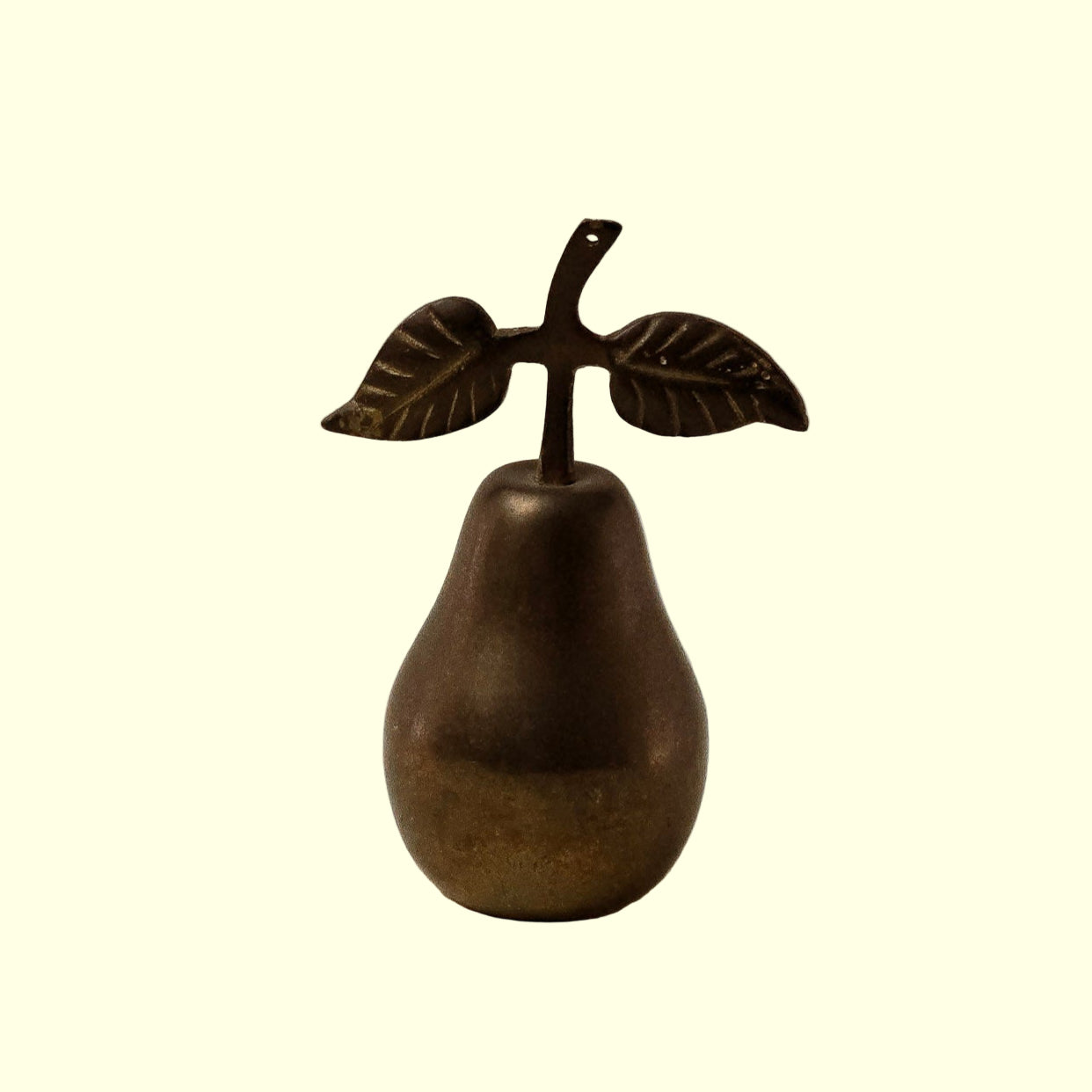 Antique French Brass Pear Shaped Dinner Bell