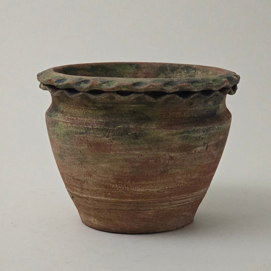 Scalloped Clay Pot