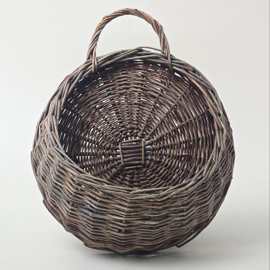 Antique Handwoven Willow Gathering Basket