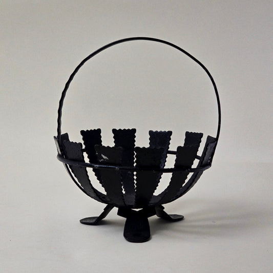 Wrought Iron Sunburst Fruit Bowl, 1950s