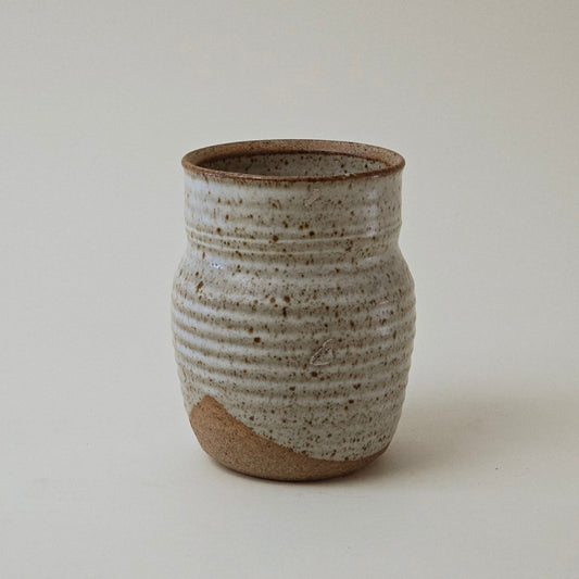 Vintage Speckled Ceramic Utensil Holder