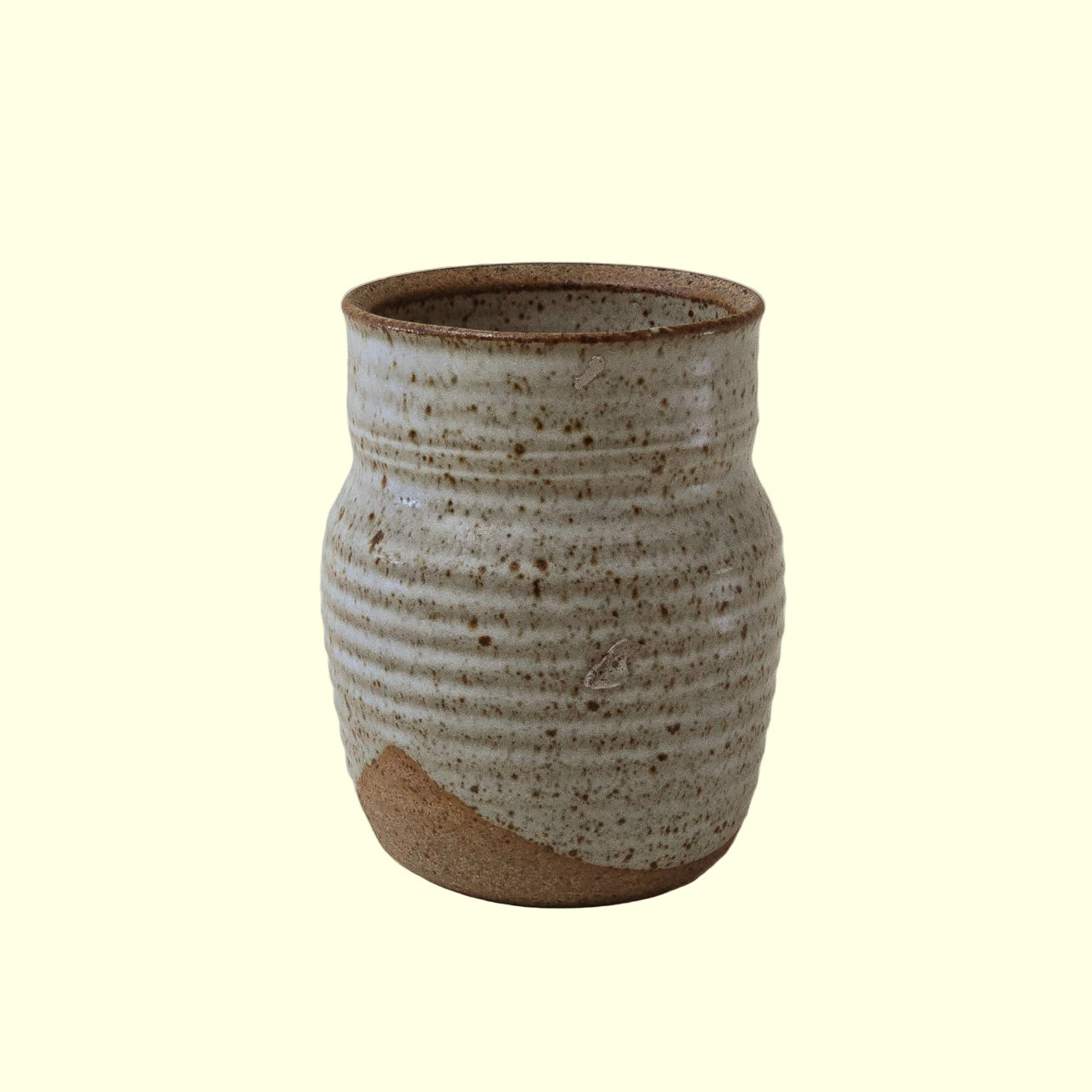 Vintage Speckled Ceramic Utensil Holder