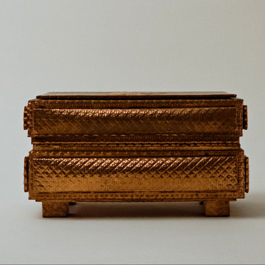 Stippled Antique Copper Keepsake Box