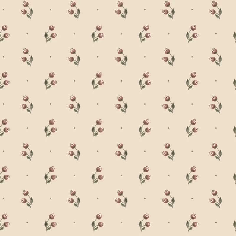 Siv Wallpaper in Burgundy