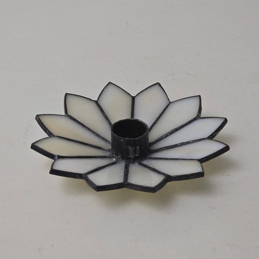 European Stained Glass Candleholder