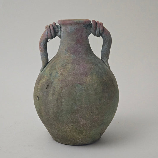 Aged Clay Amphora Vase
