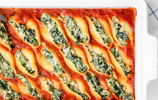 Lightened-Up Lemon And Spinach Stuffed Shells