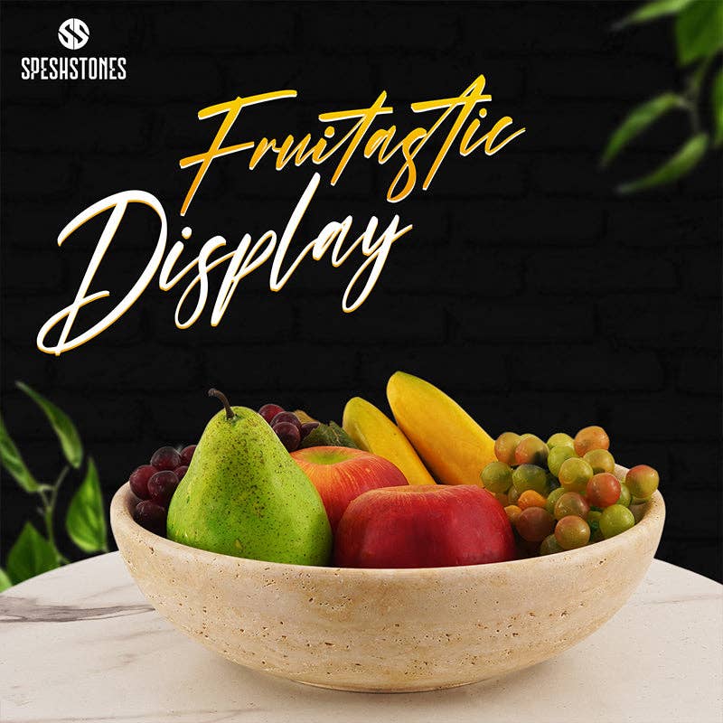 Fruit Bowl (6”/8”/10”): Travertine / 10”