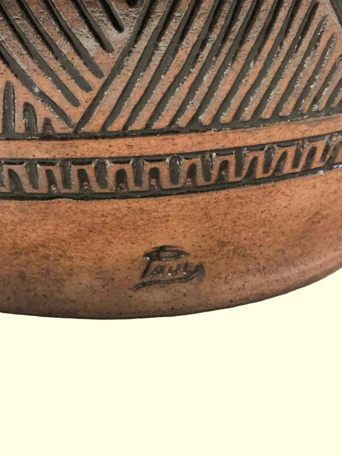 Signed Handcrafted Terracotta Vessel