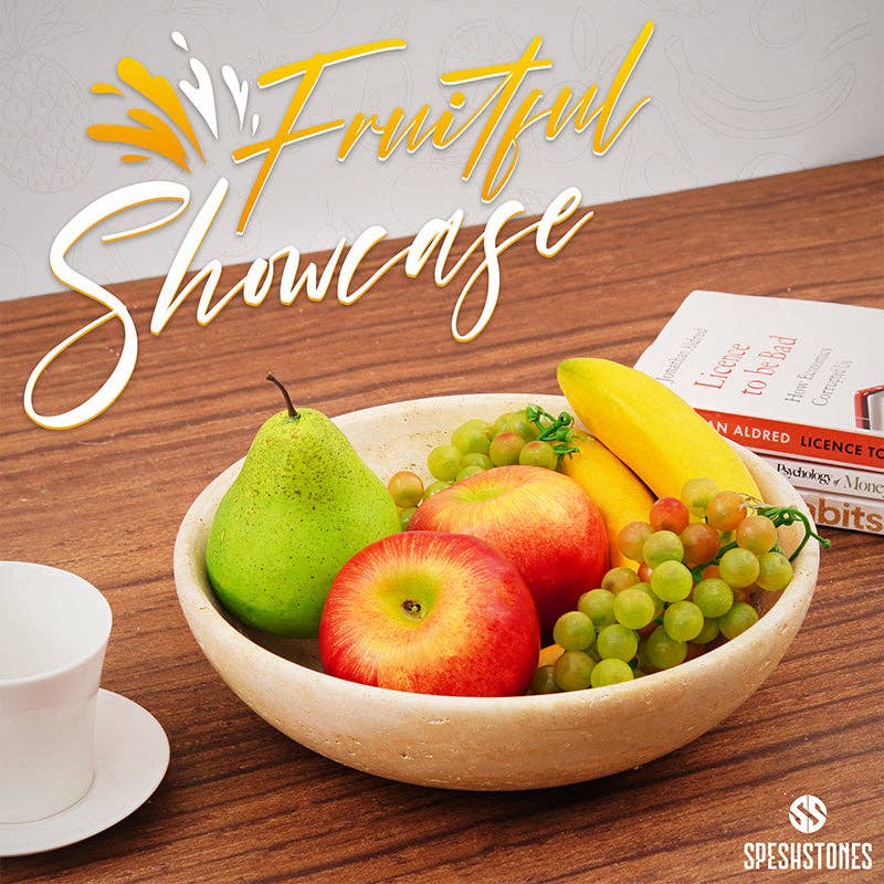 Fruit Bowl (6”/8”/10”): Travertine / 10”