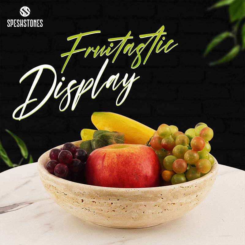 Fruit Bowl (6”/8”/10”): Travertine / 10”