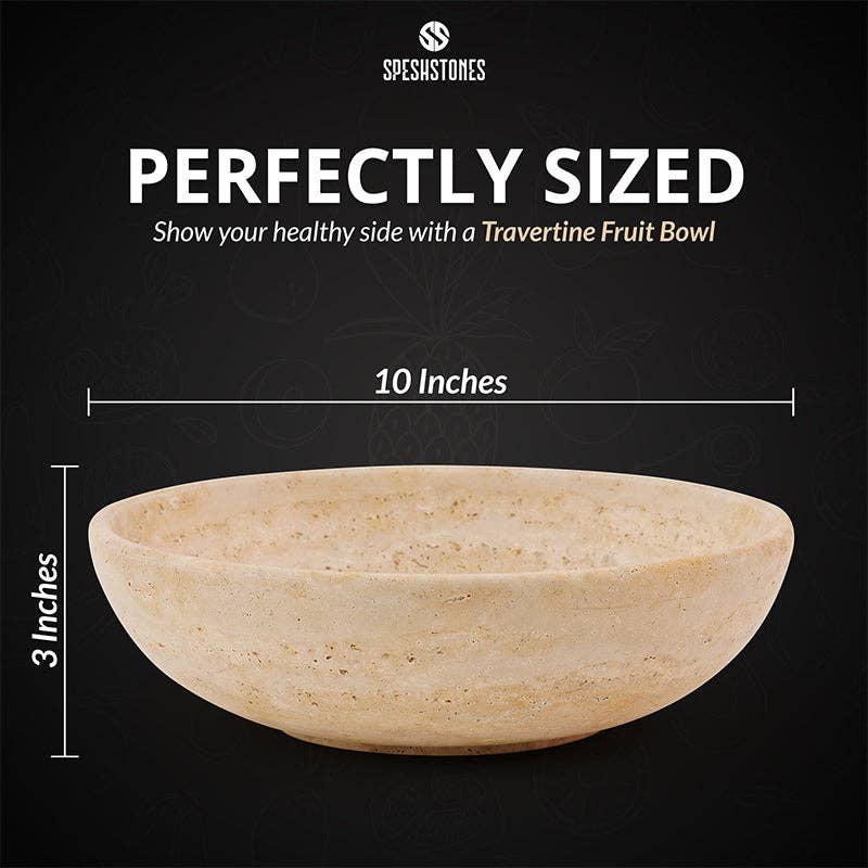 Fruit Bowl (6”/8”/10”): Travertine / 10”