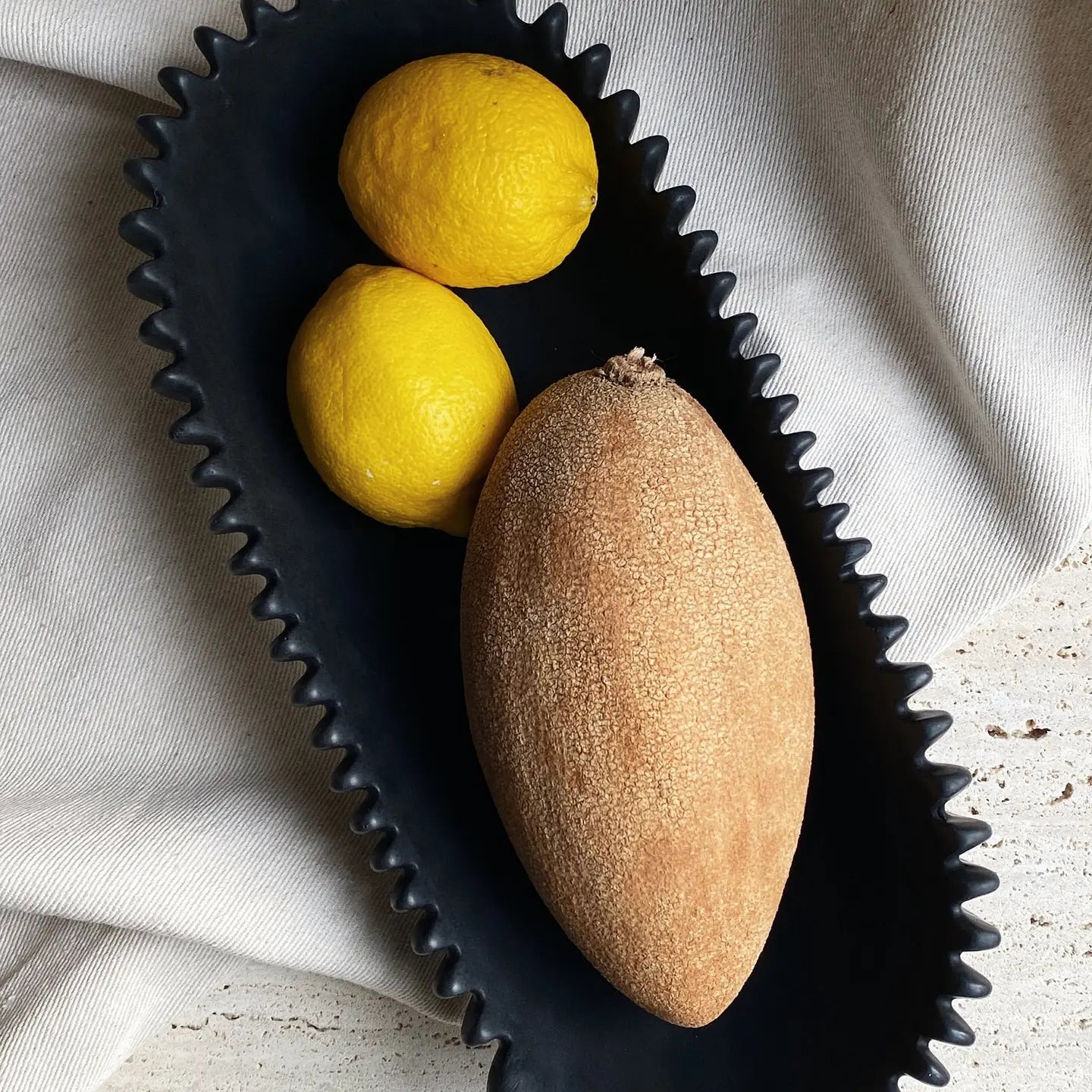 Sculptural Black Vessel