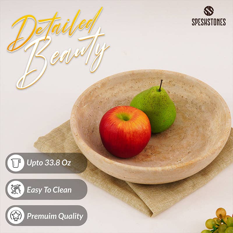 Fruit Bowl (6”/8”/10”): Travertine / 10”