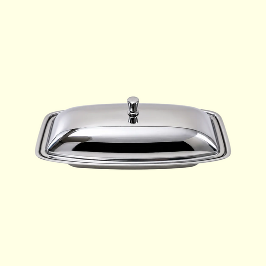 silver butter dish