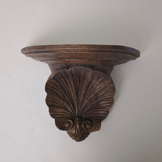 Antique Italian Carved Wood Wall Shelf