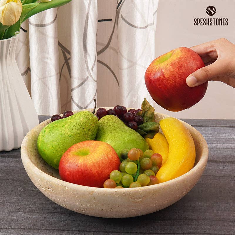 Fruit Bowl (6”/8”/10”): Travertine / 10”