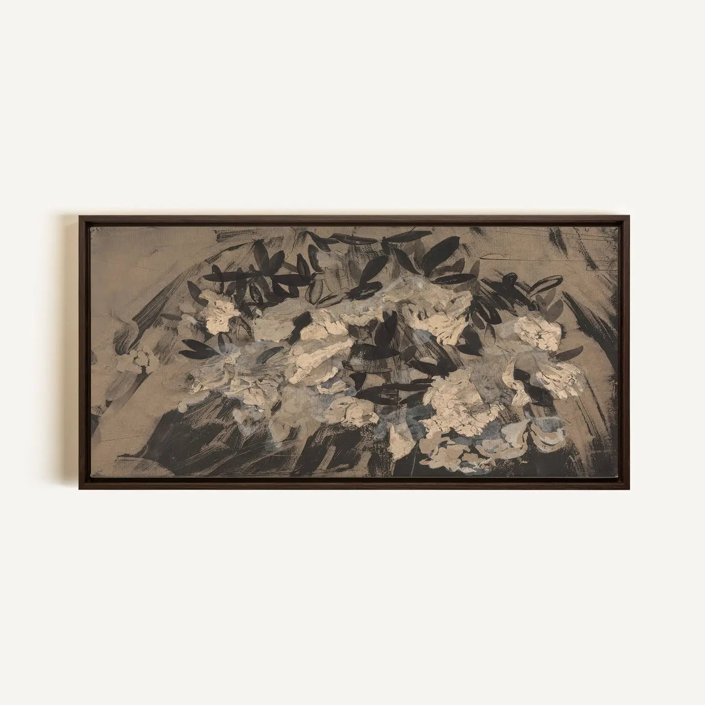 Dark Bloom, Artwork on Stretched Canvas, Wood Frame