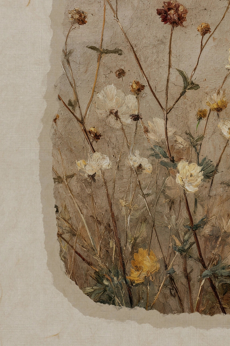 Aged Beauty, Canvas Wall Art Print in Painted Wood Frame