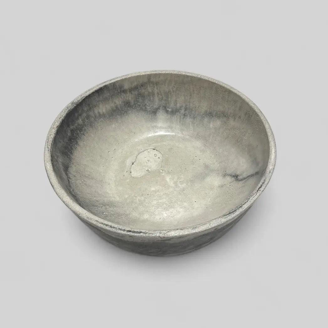 Handcast Concrete Bowl Sculptural Serving Vessel