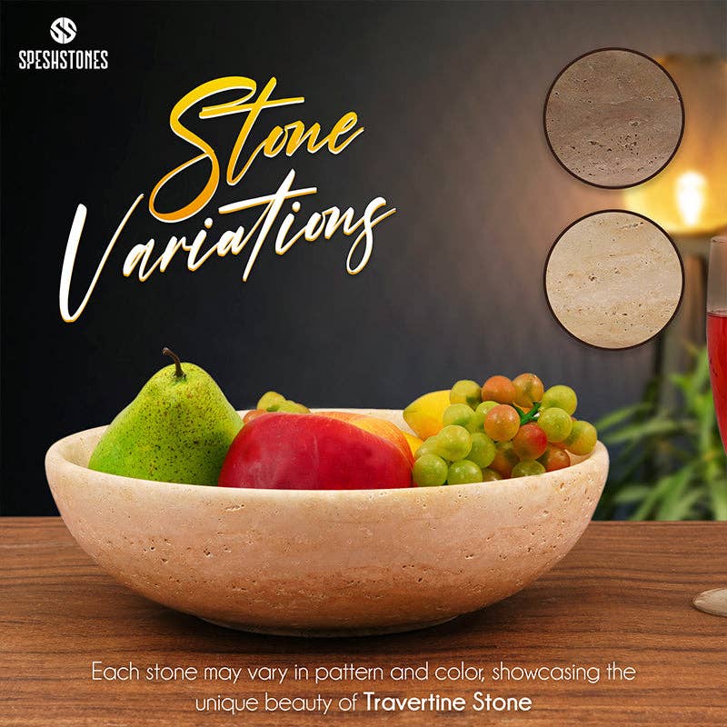 Fruit Bowl (6”/8”/10”): Travertine / 10”