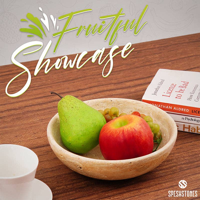 Fruit Bowl (6”/8”/10”): Travertine / 10”