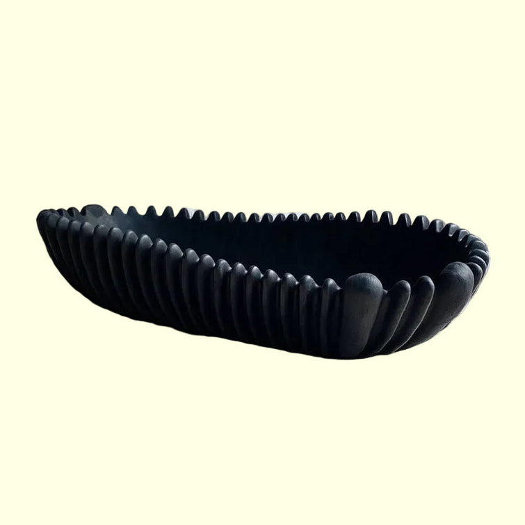 Sculptural Black Vessel