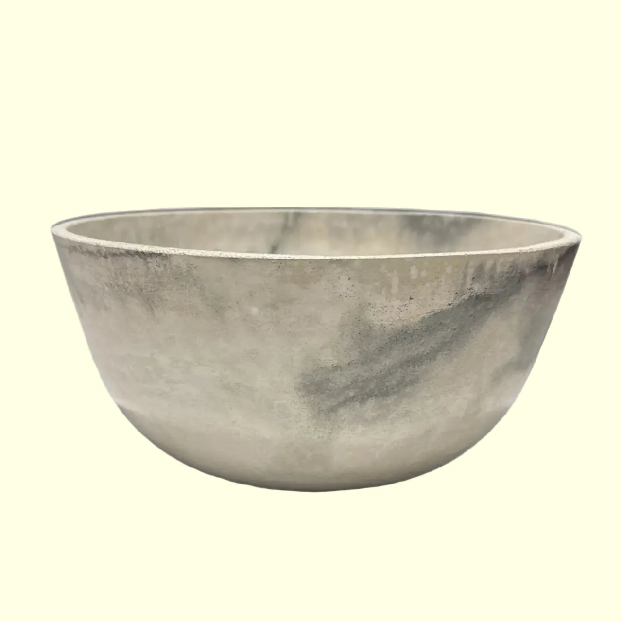 Handcast Concrete Bowl Sculptural Serving Vessel