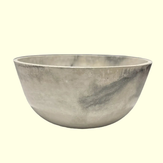 Handcast Concrete Bowl Sculptural Serving Vessel