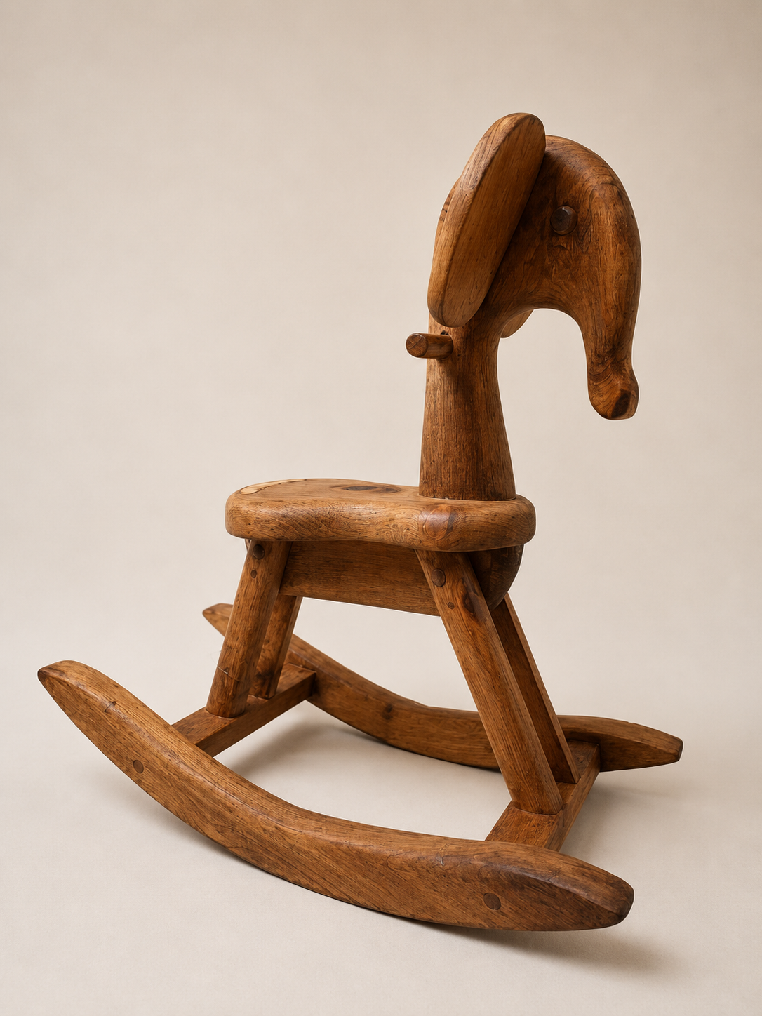 Vintage Wooden Rocking Elephant