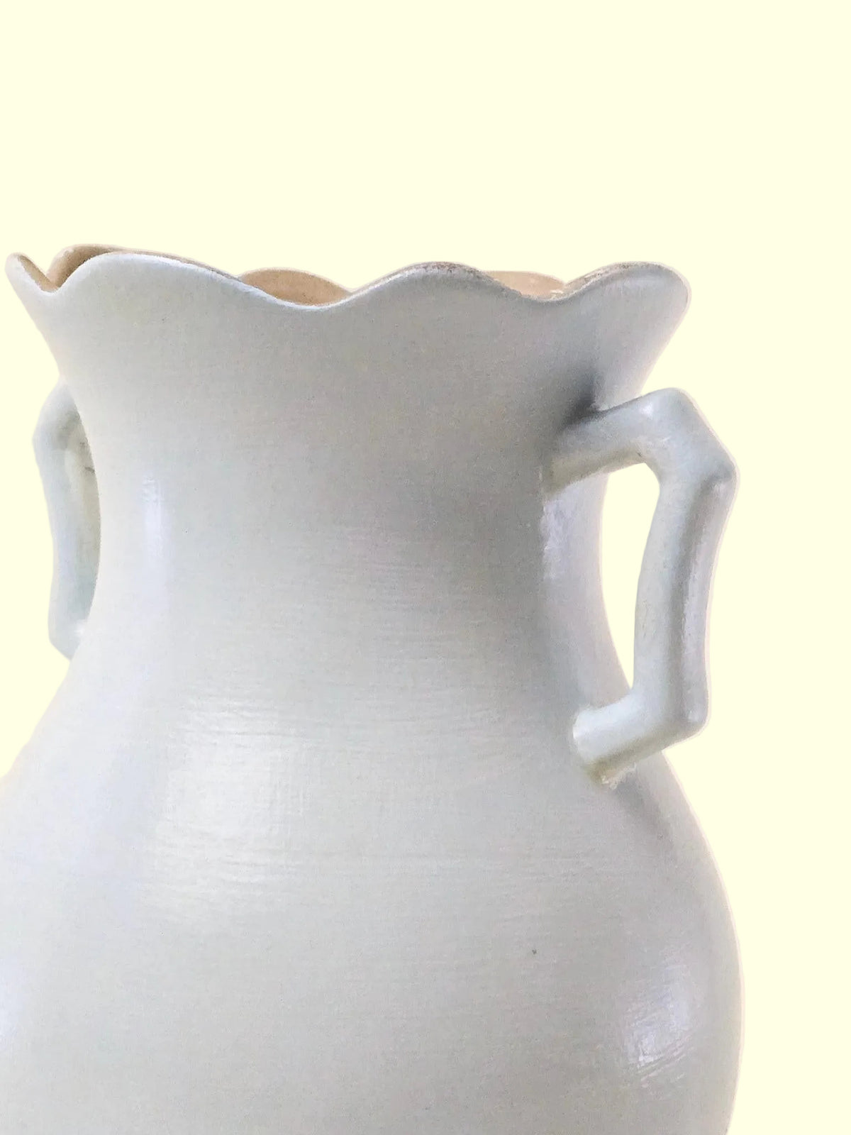 Vintage Pale Blue Double-Handled Vase