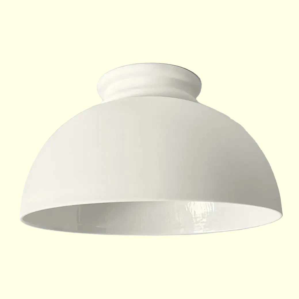 White flushmount ceiling light fixture