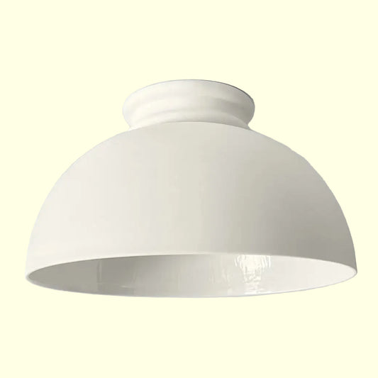 White flushmount ceiling light fixture