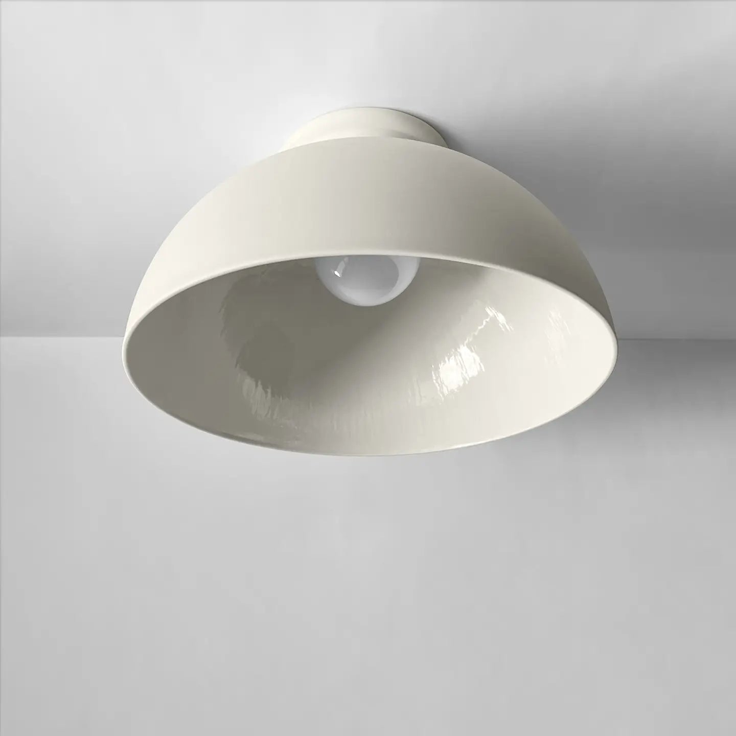 Pompeii Ceramic Ceiling Light in Bone