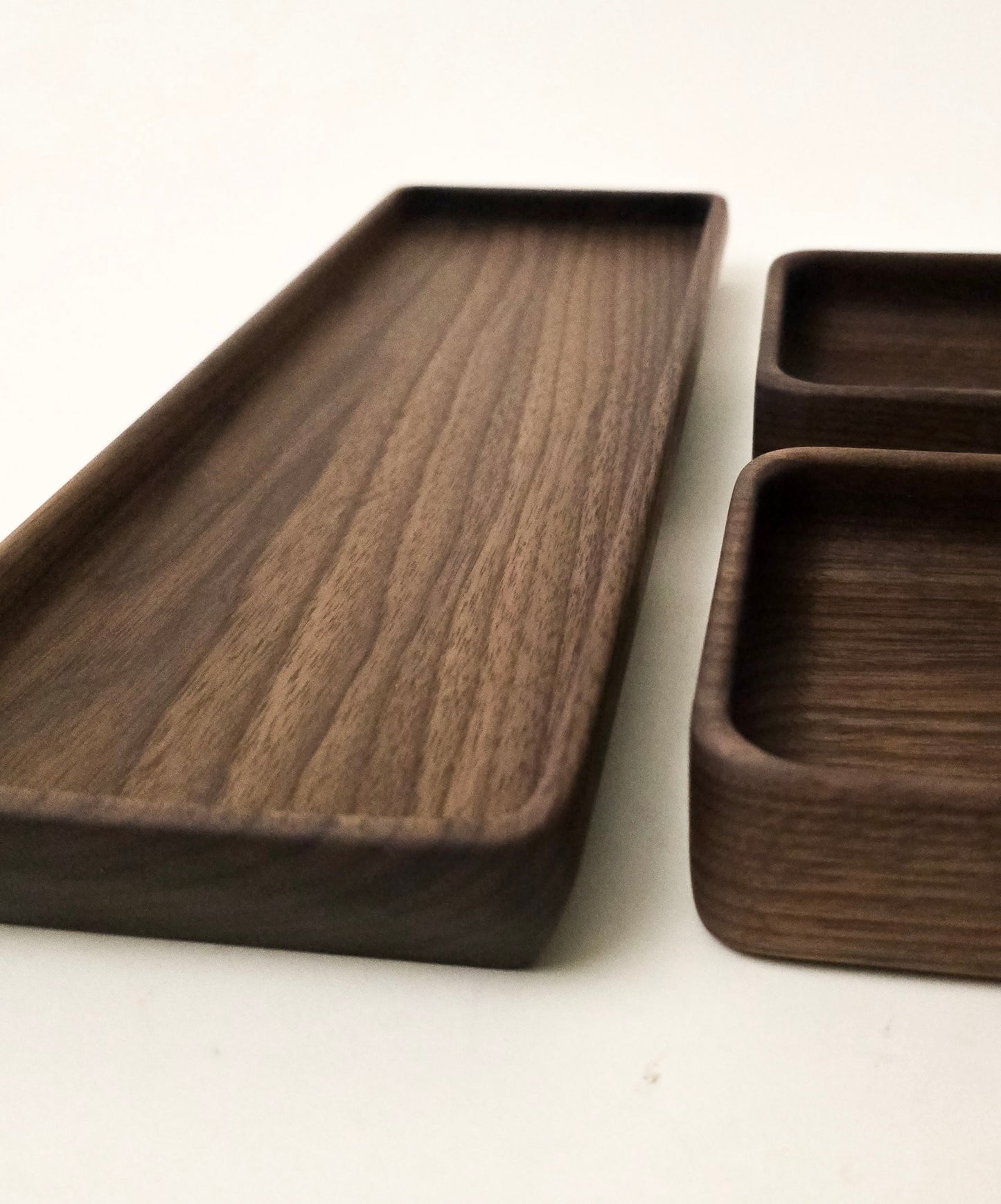Handcrafted Solid Walnut Nesting Tray Set