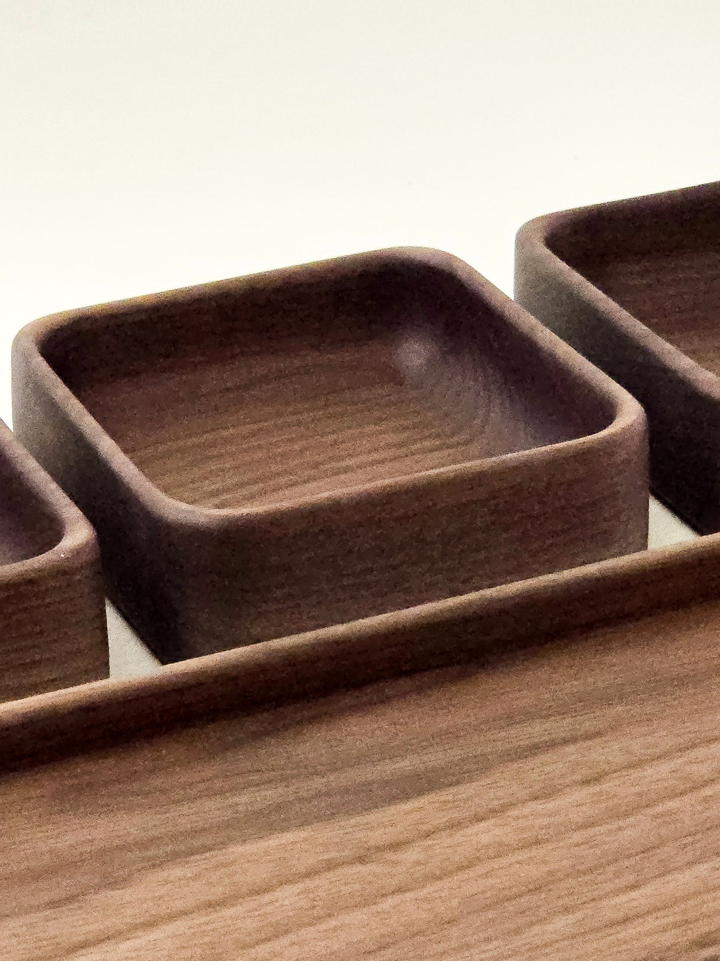 Handcrafted Solid Walnut Nesting Tray Set