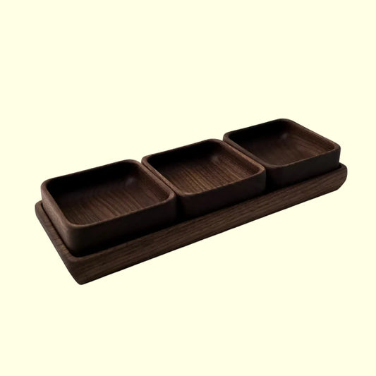 Handcrafted Solid Walnut Nesting Tray Set
