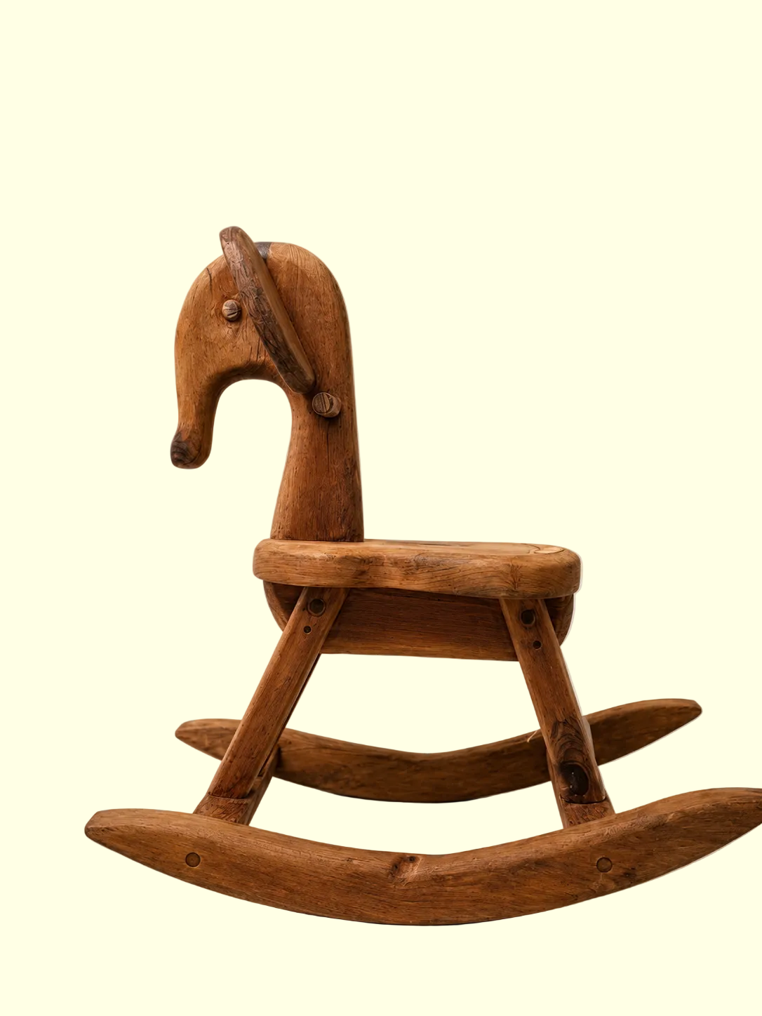 Vintage Wooden Rocking Elephant